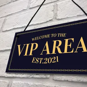 Red Ocean VIP AREA Home Bar Sign Novelty Garden Bar Signs Man Cave Decor Signs