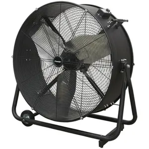 30" PREMIUM High Velocity Drum Fan - 2 Speed Settings - Wheeled Tilting Stand