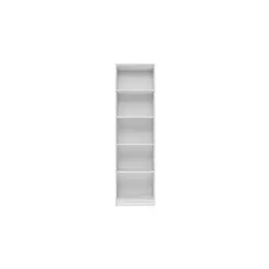 Albee Bookcase White / (5 Shelves) 182cm H x 40cm W x 32cm D