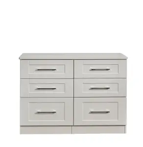 Ripon 6 Drawer Wide Chest in Grey Ash (Ready Assembled)