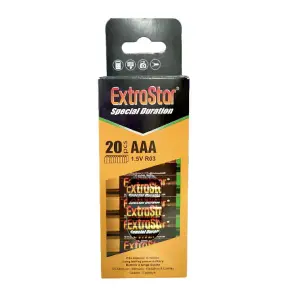 Extrastar AAA Battery Special Durtaion, Pack of 20