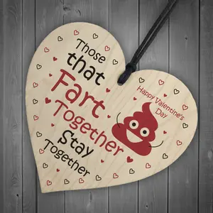 Funny Gift For Valentines Day Wood Heart Gift For Boyfriend Girlfriend Husband Wife