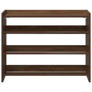 Berkfield Shoe Rack Brown Oak 80x25x61.5 cm Engineered Wood