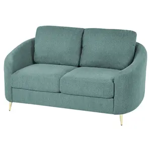 2 Seater Fabric Sofa Green TROSA