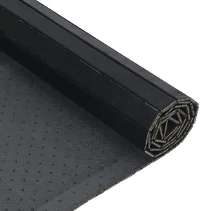 Rug Rectangular Black 100x500 cm Bamboo