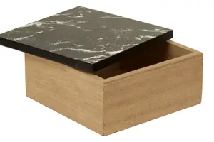 Maison by Premier Mimo Black Marble Effect Trinket Box