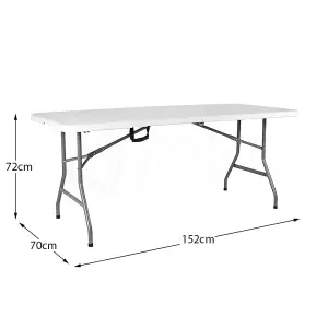 Home Vida Foldable 5ft Heavy Duty Folding Camping Picnic Garden Portable Table