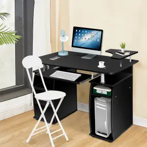 Costway Computer Desk Home Office Workstation Study Table w/ 2 Drawers & Keyboard Tray