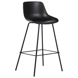 Set of 2 Bar Chairs EMMET Black