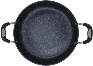 Scoville Neverstick Non-Stick Aluminium Shallow Casserole Pan, 28Cm, Black