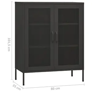 Berkfield Storage Cabinet Anthracite 80x35x101.5 cm Steel