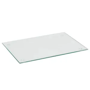 Harbour Housewares - Glass Placemats - 50cm x 40cm - Clear - Pack of 6