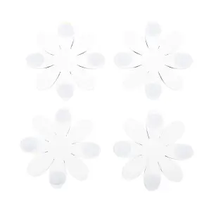 Something Different Spring Time Daisy Coaster (Pack of 4) White/Yellow (One Size)