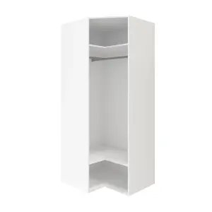 GoodHome Atomia Freestanding Matt white Particle board Mirrored Wardrobe (H)2250mm (W)1300mm (D)580mm