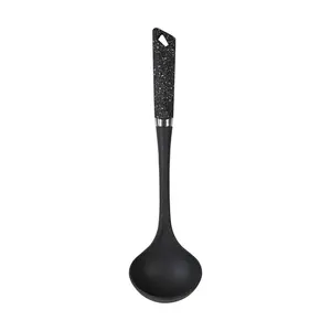 6-Piece Black Kitchen Utensils Set | Non-Scratch & Heat Resistant | BPA Free Plastic | Modern & Vibrant | Space Saving Black