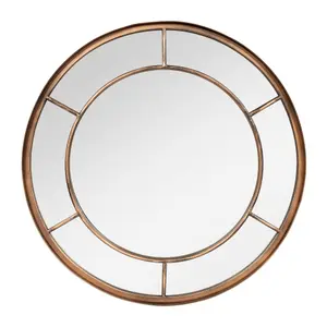 La Hacienda Aston & Wold Valencia Gold effect Curved Framed Garden mirror 600mm x 600mm