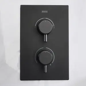 Bristan Divine Matt Black Wall-mounted Thermostatic Mixer Shower