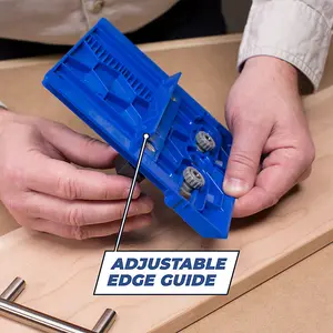 Kreg Cabinet Hardware Jig - Adjustable edge guide for easy positioning