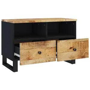 Berkfield TV Cabinet 70x33x46cm Solid Wood Mango