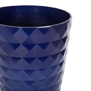 Plant Pot FERIZA Stone Navy Blue