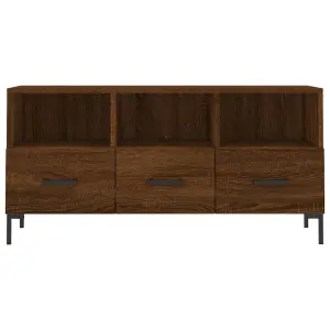 Berkfield TV Cabinet Brown Oak 102x36x50 cm Engineered Wood