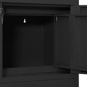 Berkfield Office Cabinet with Planter Box Anthracite 90x40x125 cm Steel