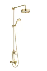 Keenware Modern Edwardian Ludgate Shower System: Brushed Brass