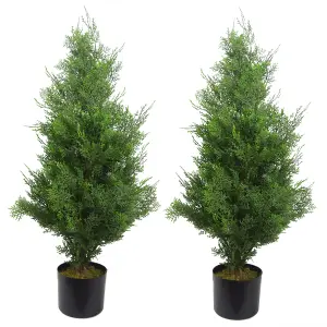 90cm Artificial Cypress Topiary