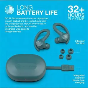 Jlab Go Air Sport True Wireless Bluetooth In-Ear Headphones With Mic/Remote