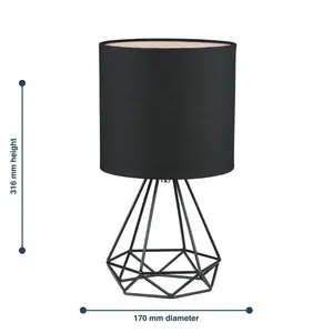 Beechmoor 31.6Cm Black Paint Table Lamp Set (Set of 2)