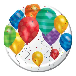 Creative Party Balloons Disposable Plates (Pack of 8) Multicoloured (One Size)