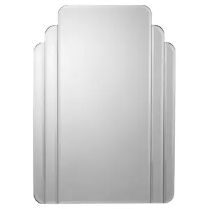 Croydex Art Deco Bevelled Wall-mounted Bathroom Mirror (H)70cm (W)50cm