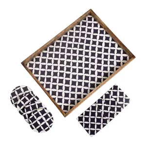 Penguin Home Diamond Design Serving Tray Coasters set