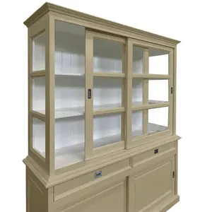 Stiles Display Cabinet Beige