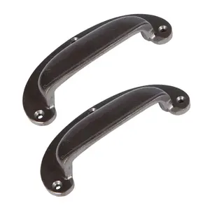 Hammer & Tongs Wide Lipped Cabinet Cup Handle - W130mm x H50mm - Pack of 2