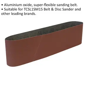 High-Quality 150mm x 1220mm Sanding Belt - 100 Grit Aluminium Oxide for Optimal Performance