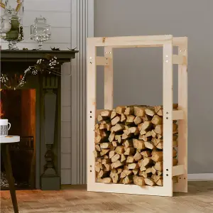 Berkfield Firewood Rack 60x25x100 cm Solid Wood Pine