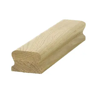 Oak Handrail LHR 1.2m - No Groove UK Manufactured Traditional Products Ltd