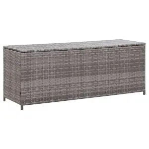 Berkfield Garden Storage Box Grey 150x50x60 cm Poly Rattan