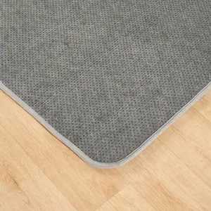 Rugs for Living Room Soft Plush Mat Large Carpet, Silver - 120 x 170cm