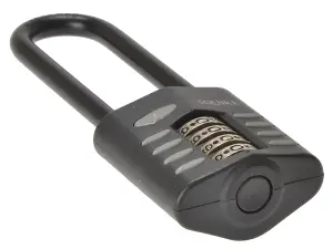 Squire CP40/2.5 4-Wheel Heavy-Duty Combination Padlock with Long Shackle for Ultimate Security