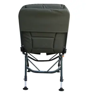 Carpzilla Portable Fishing Chair XL Heavy Duty Camping Recliner Chair Adjustable Legs Ideal For Carp Fishing Equipment Khaki Green