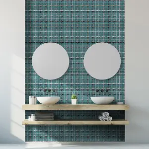 Stargazer Teal Mosaic Tile - House of Mosaics LUXE