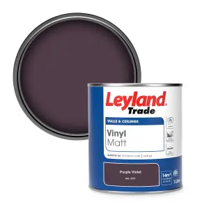 Leyland Trade Vinyl Matt Walls & Ceilings Emulsion Paint Purple Violet (RAL 4007) 1L