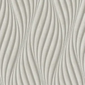 Galerie The New Design Book Beige Sheen Wave Ribbons Wallpaper Roll