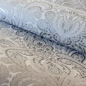 Galerie Adonea Ares Stone Grey Metallic Damask 3D Embossed Wallpaper Roll