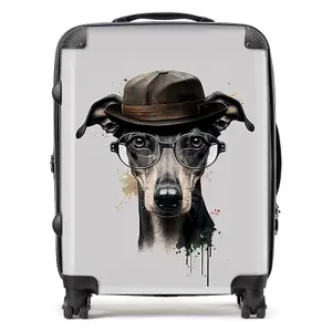 Whippet Dog Splashart Suitcase - Large