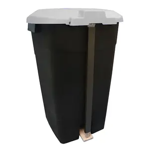 Pedal Operated Litter Bin - 60 Litre - Grey Lid