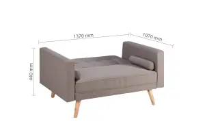 Birlea Ethan Medium Sofa Bed In Grey Fabric