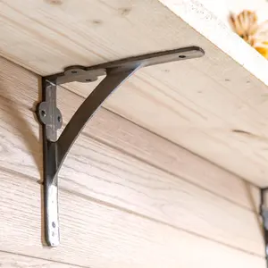 Hammer & Tongs - Iron Shelf Bracket - D205mm - Raw